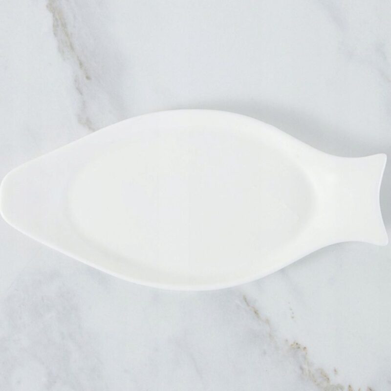Półmisek do serwowania ryb 46x23,5 cm biały porcelanowy WL-992009/A