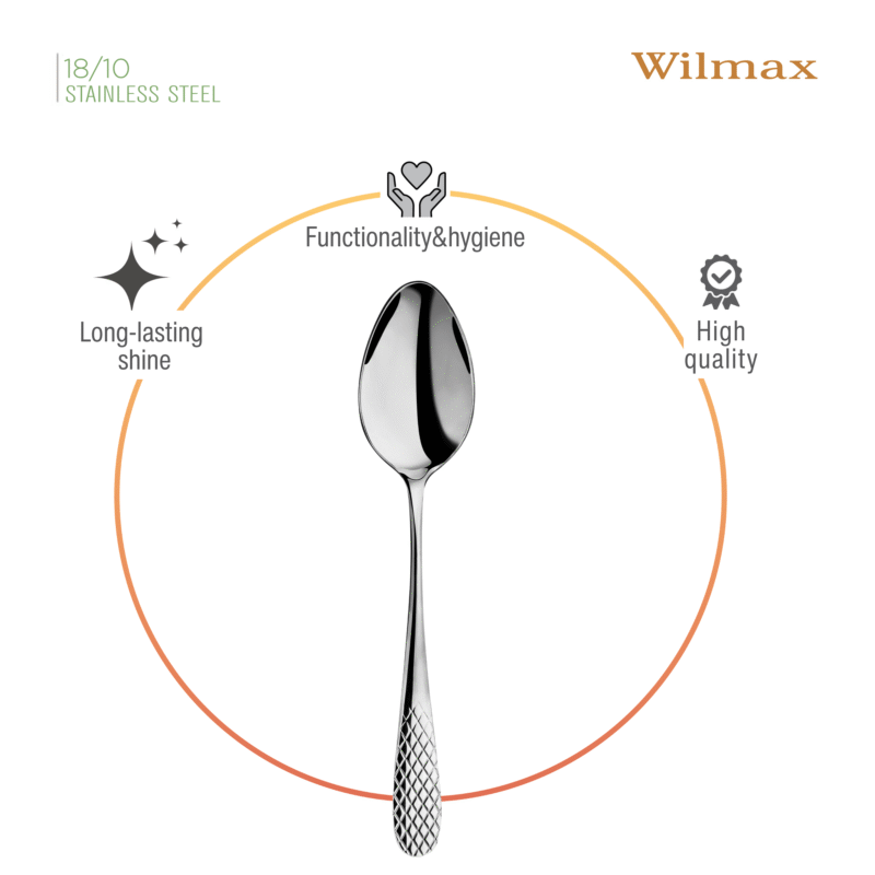Łyżka deserowa 19 cm zestaw 6 sztuk WL-999207/6C