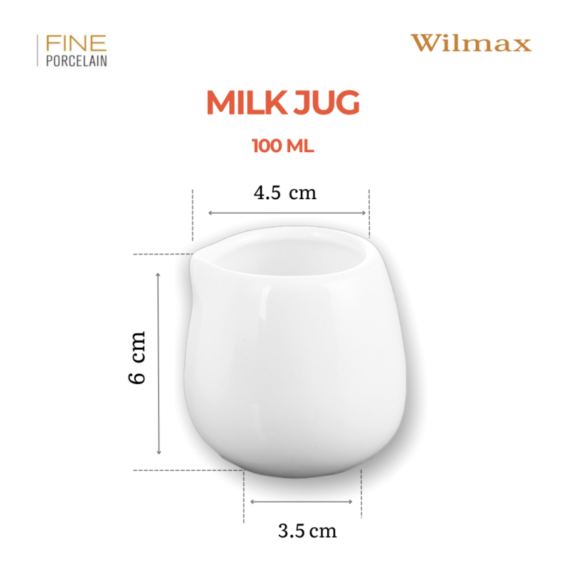 Mlecznik 100 ml biały porcelanowy WL-995003/A