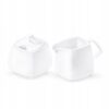Square white porcelain sugar bowl and 310 ml milk jug set by Wilmax