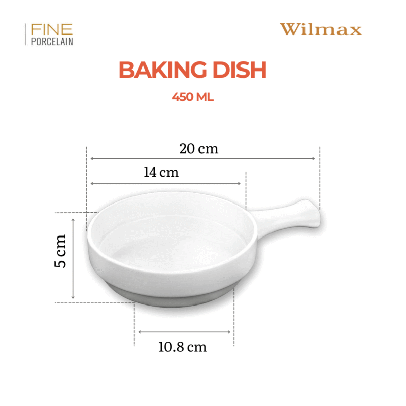 Naczynie do zapiekania z uchwytem 14 cm 450 ml WL-997013/A