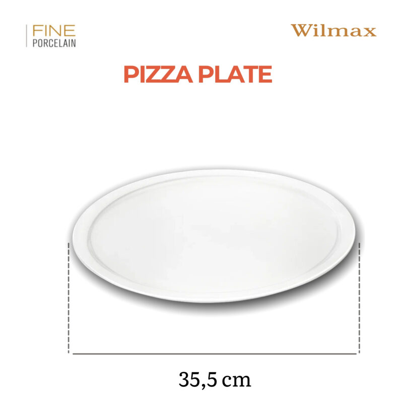 Talerz do pizzy 35.5 cm biały porcelanowy WL-992618/A