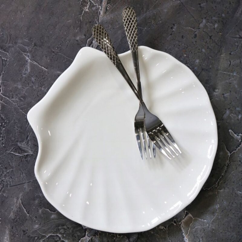 Półmisek Muszla 13 cm biały porcelanowy WL-992010/A