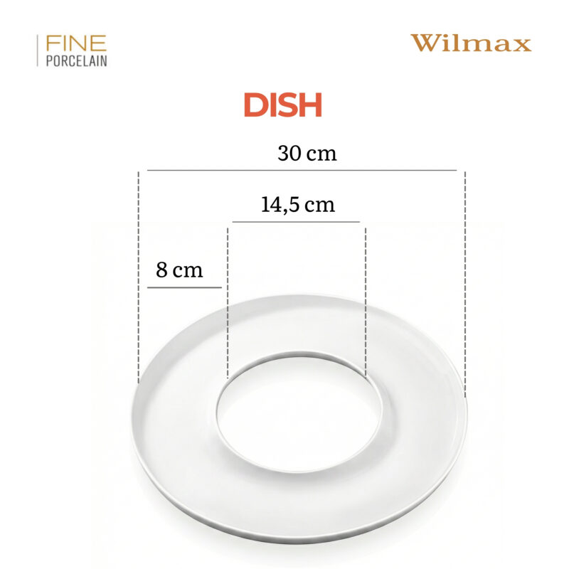 Półmisek okrągły 30 cm biały porcelanowy WL-991370/A