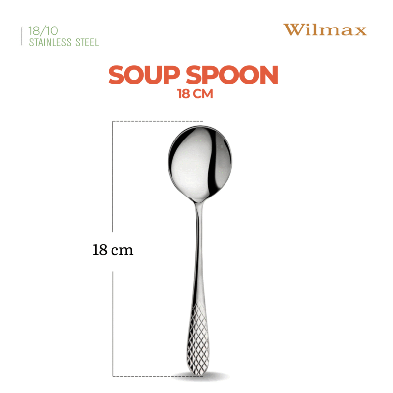 Łyżka do zupy 18 cm zestaw 2 sztuki WL-999220/2B