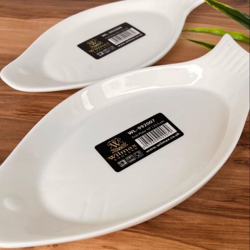Półmisek do serwowania ryb 22 cm biały porcelanowy WL-992006/A