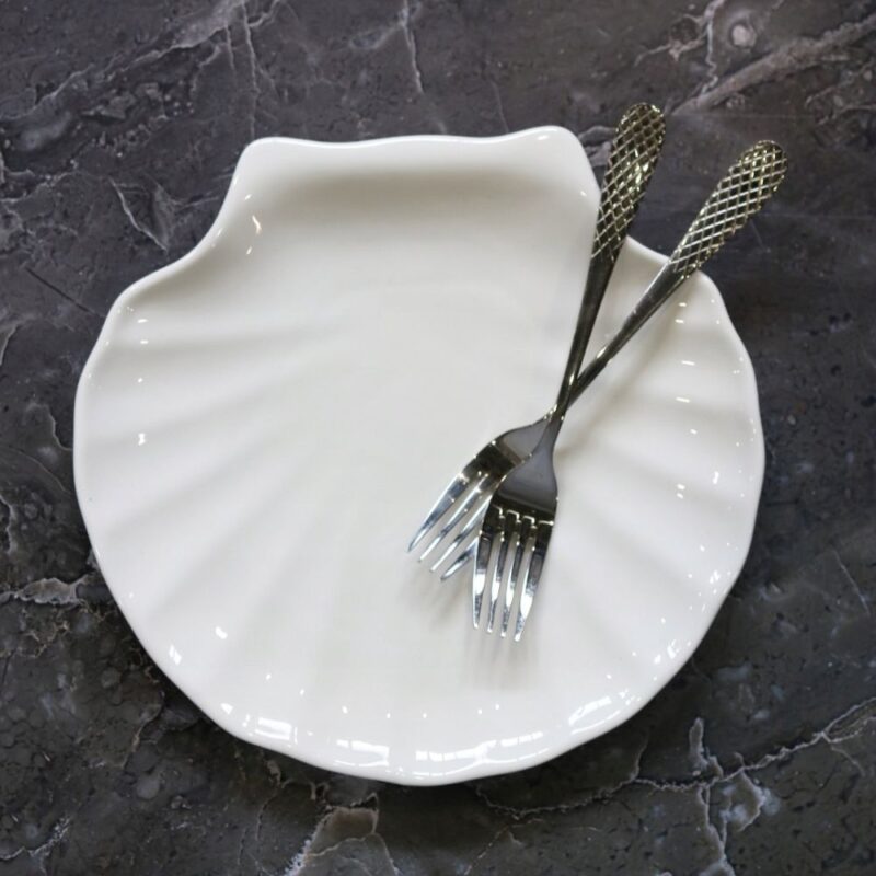 Półmisek Muszla 13 cm biały porcelanowy WL-992010/A
