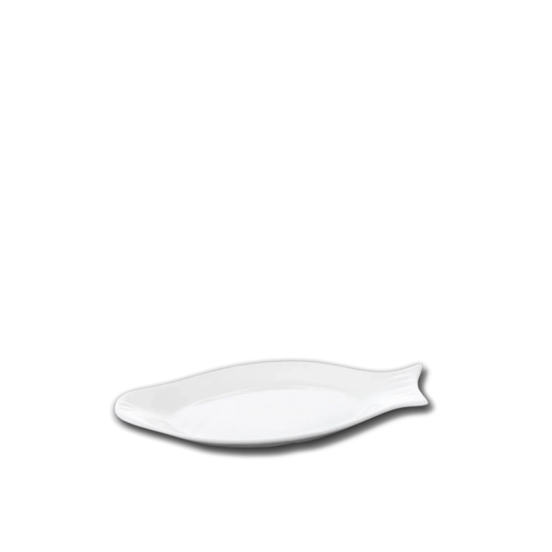 Fish serving platter 22 cm white porcelain WL-992006/A