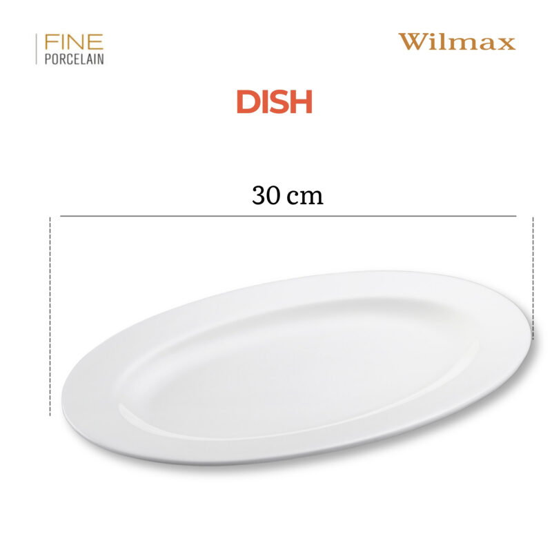 Półmisek owalny 30,5 cm biały porcelanowy WL-992025/A