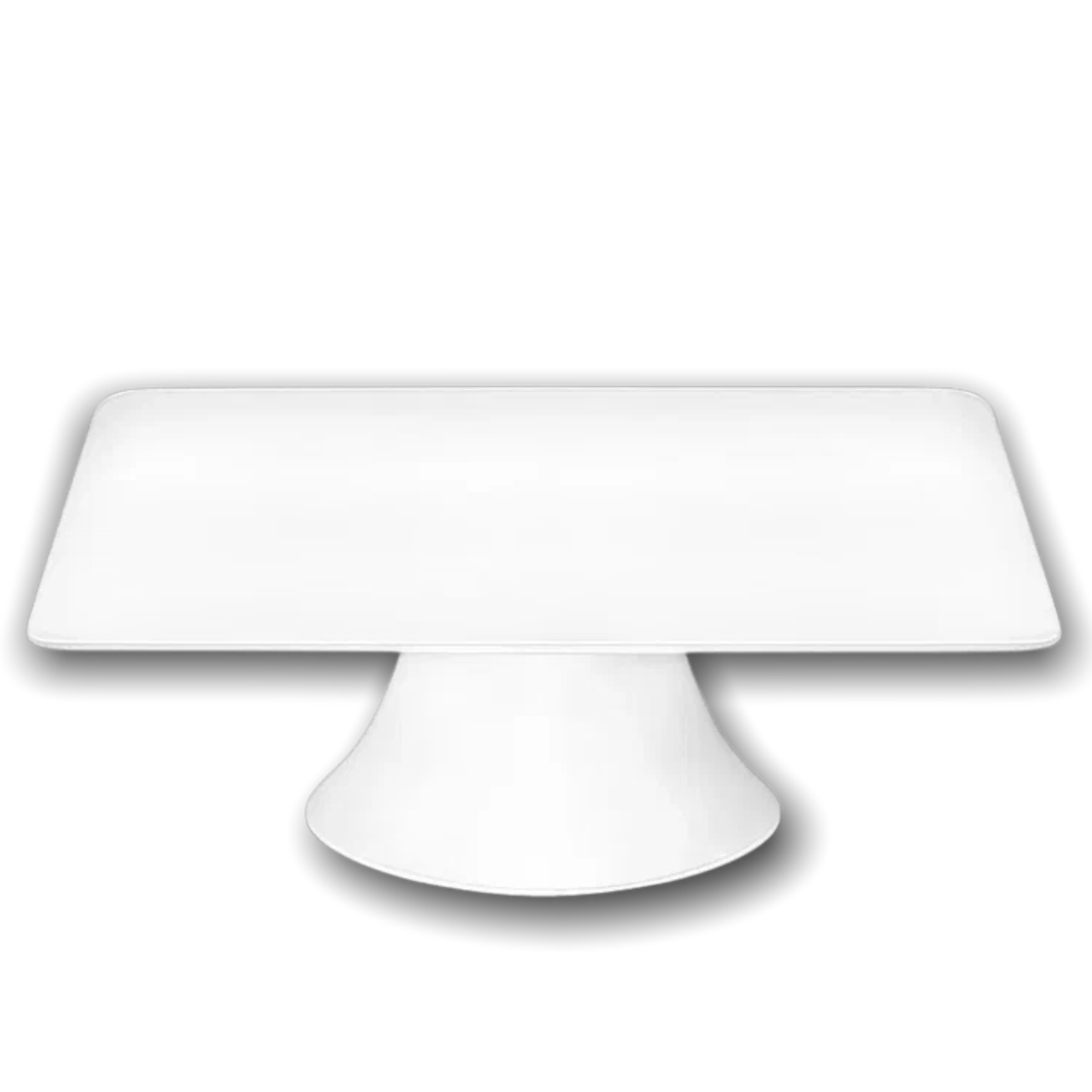 Patera na ciasto tort 30x30x9 cm biała porcelanowa  WL-996133/A