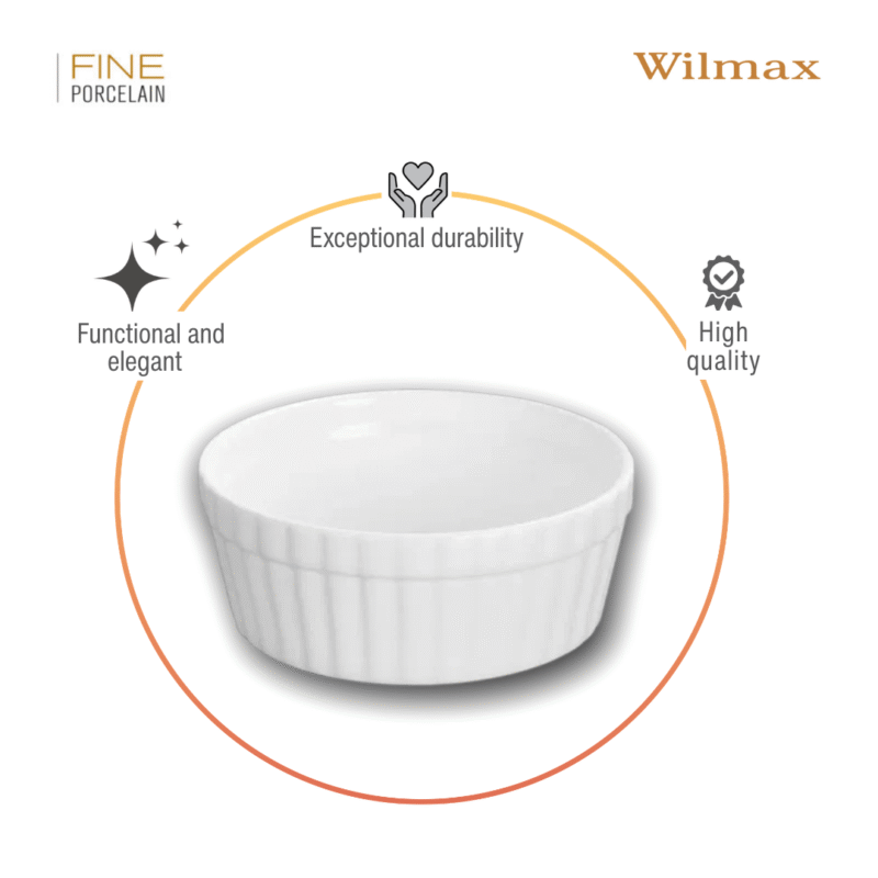 Miseczka na desery i przekąski 9 cm biała porcelanowa WL-996054/A