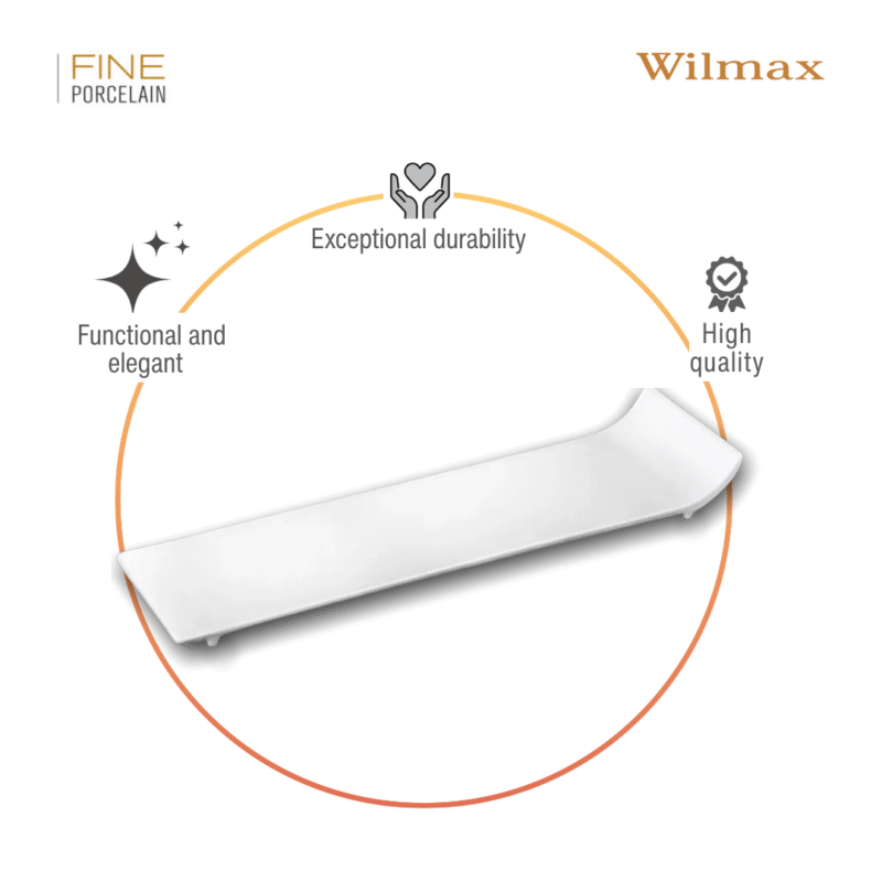 Półmisek prostokątny 30,5x9,5 cm biały porcelanowy WL-992621/A