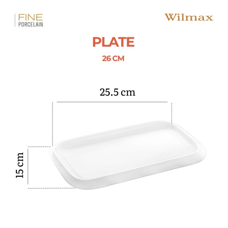 Półmisek 25.5x15 cm biały porcelanowy WL-992660/A