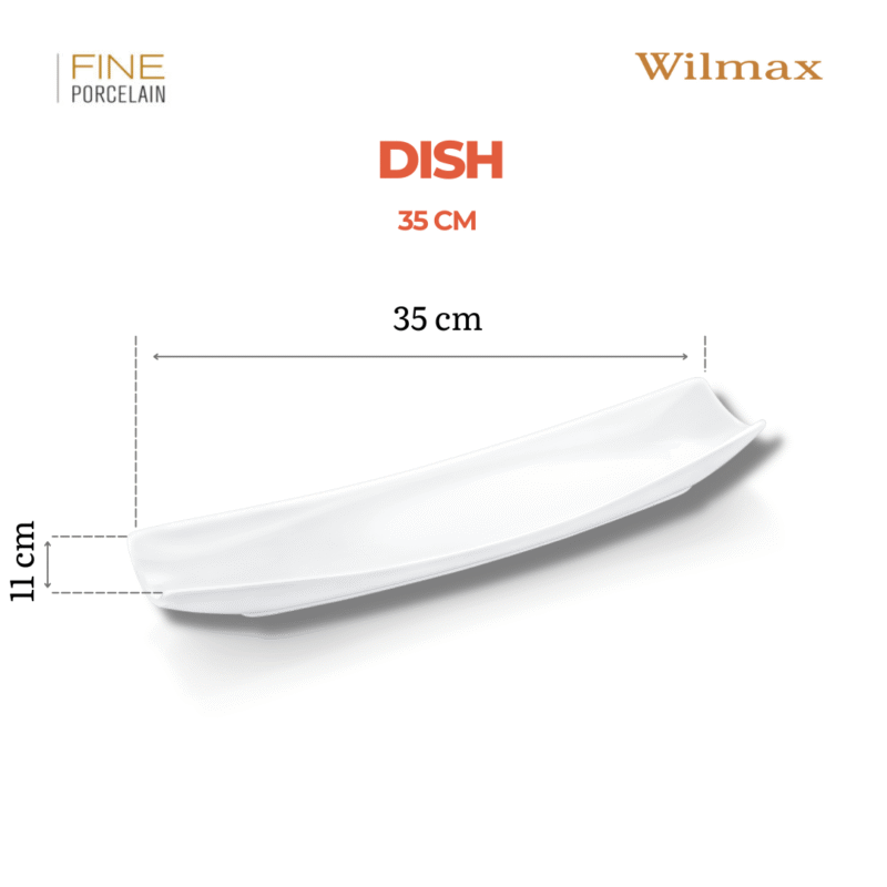 Półmisek 35x11 cm biały porcelanowy WL-992623/A