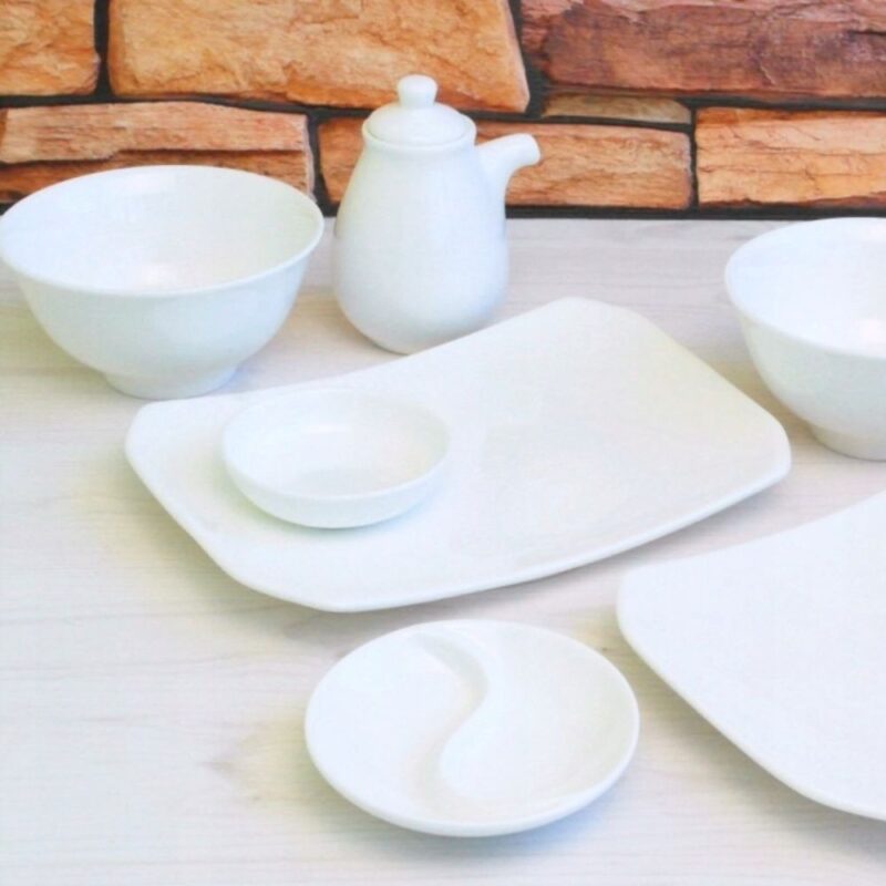 Półmisek prostokątny 20x14,5 cm biały porcelanowy WL-992651/A