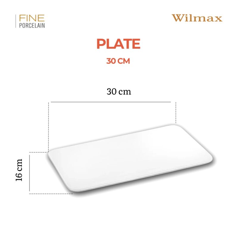 Półmisek dzielony 30x16 cm biały porcelanowy WL-992620/A