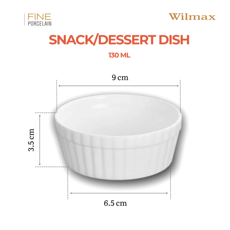 Miseczka na desery i przekąski 9 cm biała porcelanowa WL-996054/A