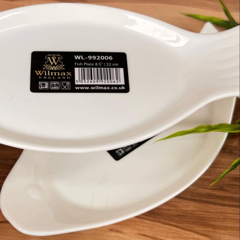 Półmisek do serwowania ryb 22 cm biały porcelanowy WL-992006/A