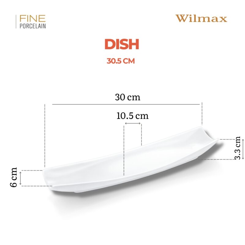Półmisek 30x10 cm biały porcelanowy WL-992622/A