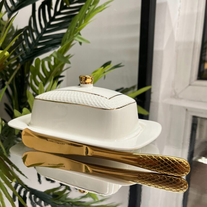 Nóż do masła 17 cm złoty WL-999247/1B