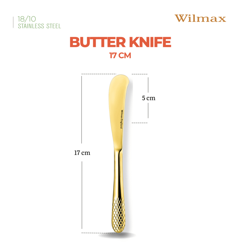 Nóż do masła 17 cm złoty WL-999247/1B