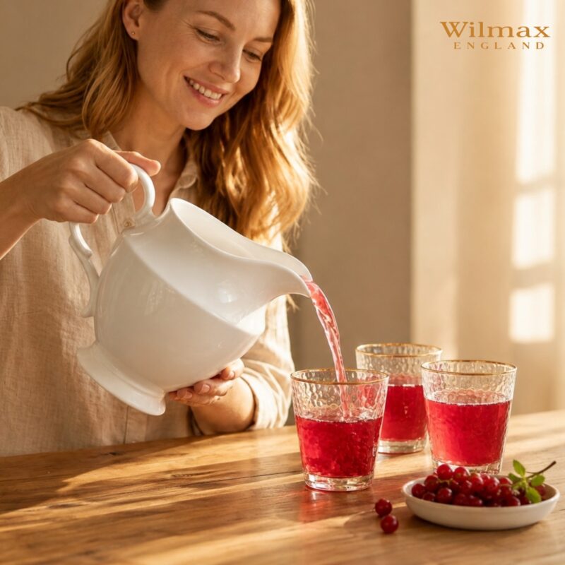Dzbanek biały porcelanowy 1700 ml WL-995031/1C