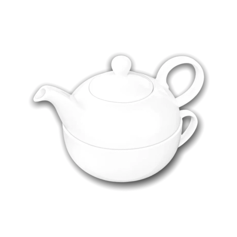 Teapot 375 ml & Cup 340 ml silver stainless steel WL-994048/AB
