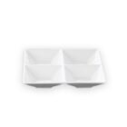 Divided platter 20x20 cm white porcelain WL-992018/A