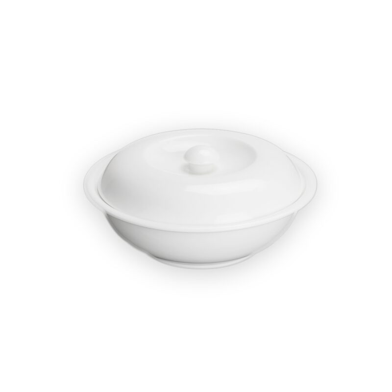 Bowl with lid 26 cm white porcelain WL-992442/A