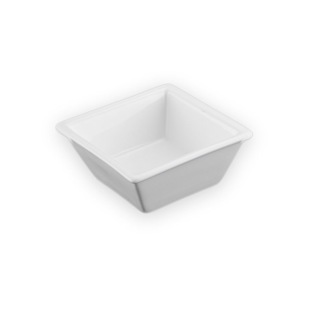 Kwadratowe naczynie do dipów 7,5x7,5x3,5 cm 90 ml z białej porcelany Wilmax