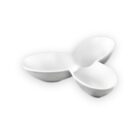 Divided dish 13 cm white porcelain WL-992599/A