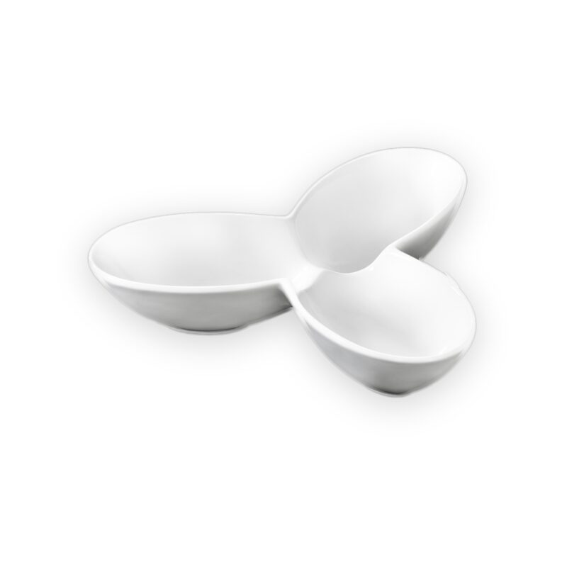 Divided dish 13 cm white porcelain WL-992599/A