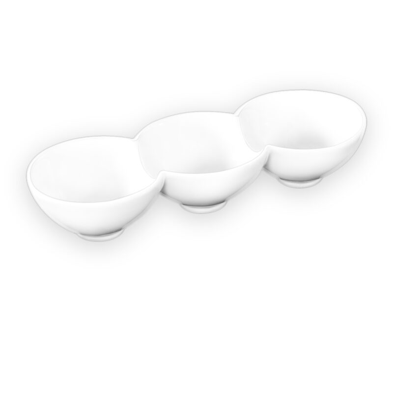 Divided dish 26x9.5x5 cm white porcelain WL-992601/A