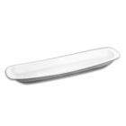 Boat-shaped serving platter 33 cm white porcelain WL-992644/A