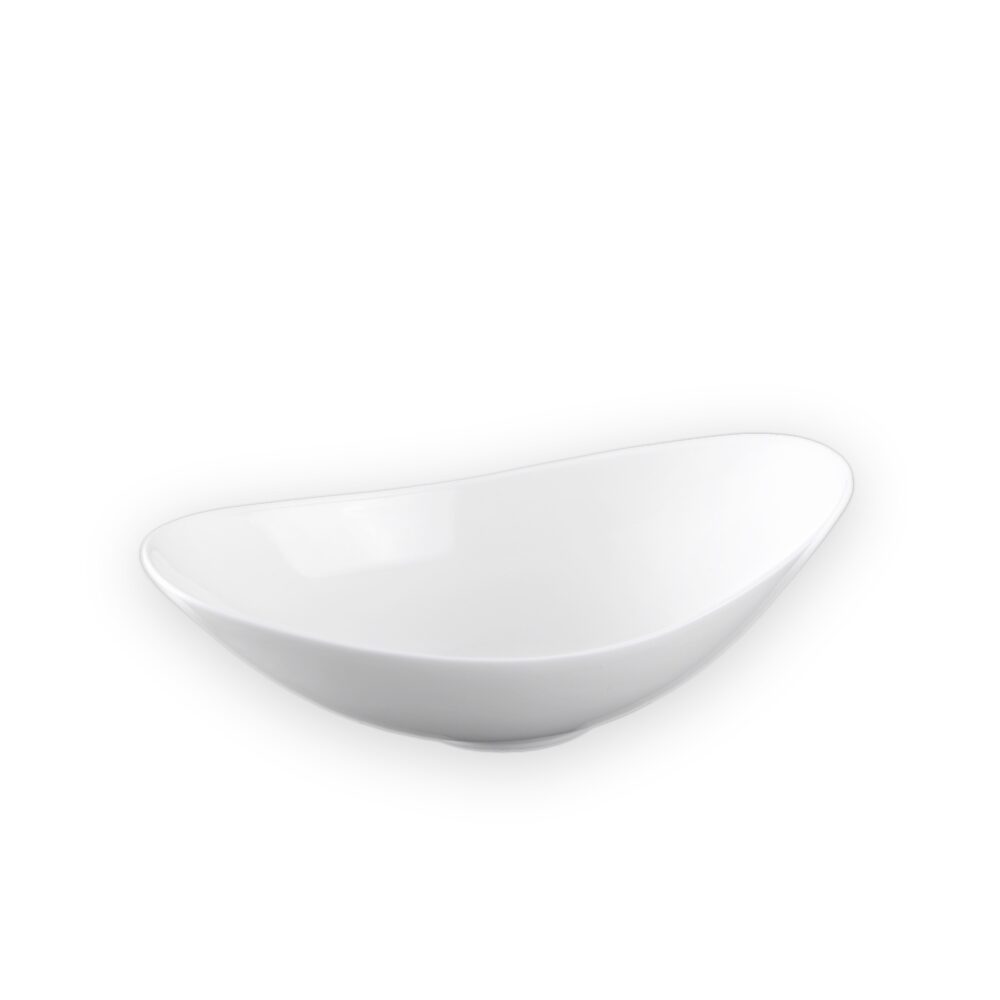 Deep oval serving dish 30.5x16.5x8 cm white porcelain WL-992762/A