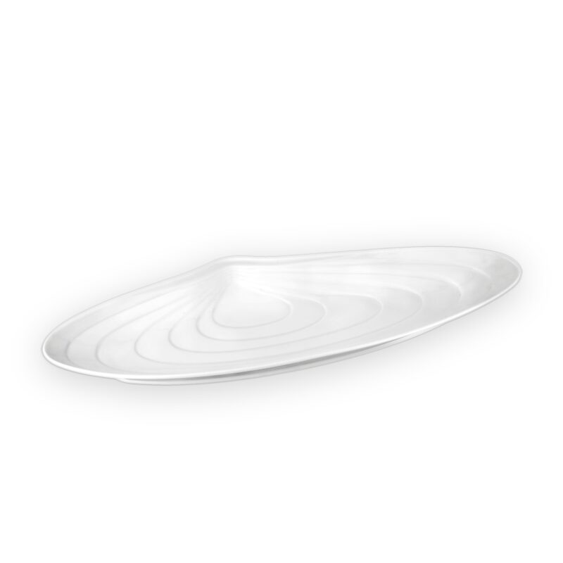 Platter in shell shape white porcelain WL-992808/A