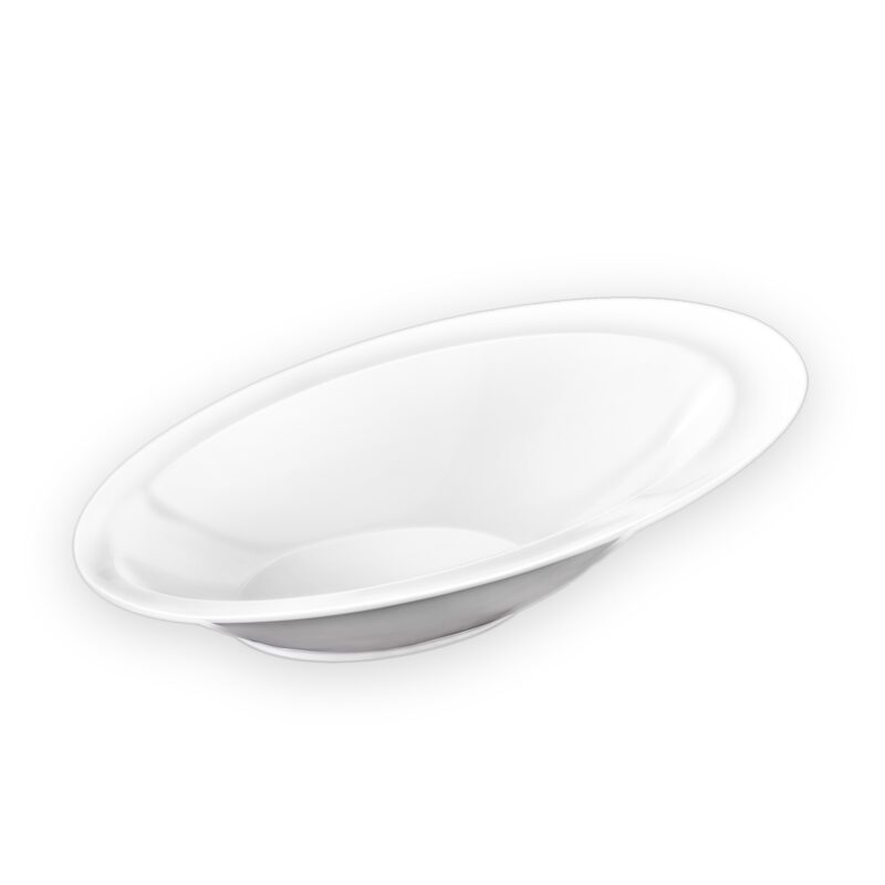 Owalna salaterka 33,5x23 cm z białej porcelany, kolekcja Atrium Wilmax