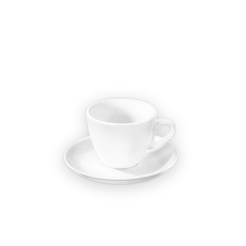 Filiżanka do espresso 75 ml ze spodkiem z białej porcelany Wilmax