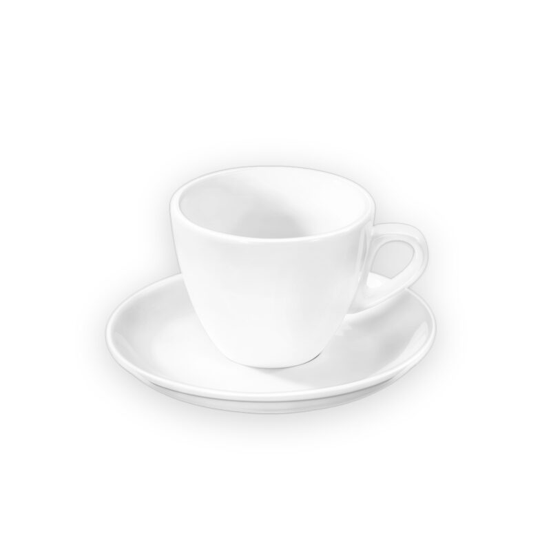 Filiżanka 190 ml ze spodkiem z białej porcelany Wilmax