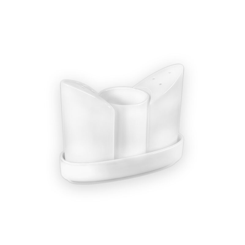 Salt and pepper set triangular 12 cm WL-996117/SP
