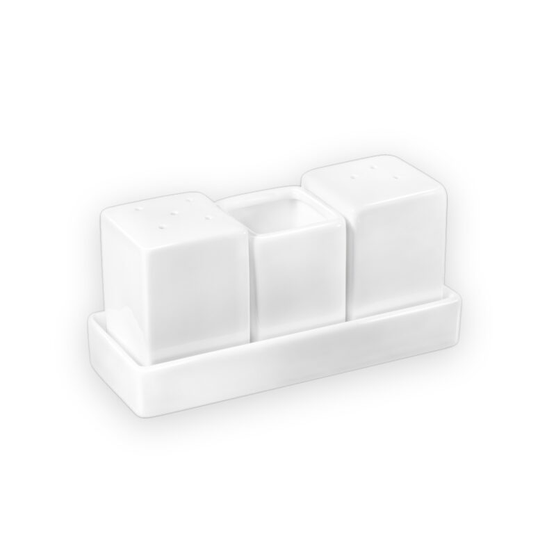 Salt and pepper set on a tray 14 cm WL-996118/SP