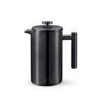 Double-walled French press 1000 ml in black — Wilmax stainless steel