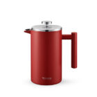 Double-walled French press 1000 ml in red — Wilmax stainless steel