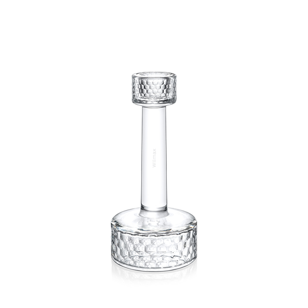 Świecznik szklany 20x9 cm — szkło kryształowe, kolekcja CrystalDeco Wilmax