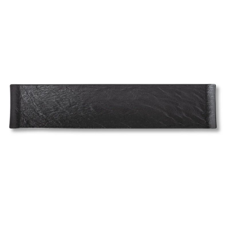 Rectangular plate black matte porcelain 46.5x9.5 cm WL-661103/A