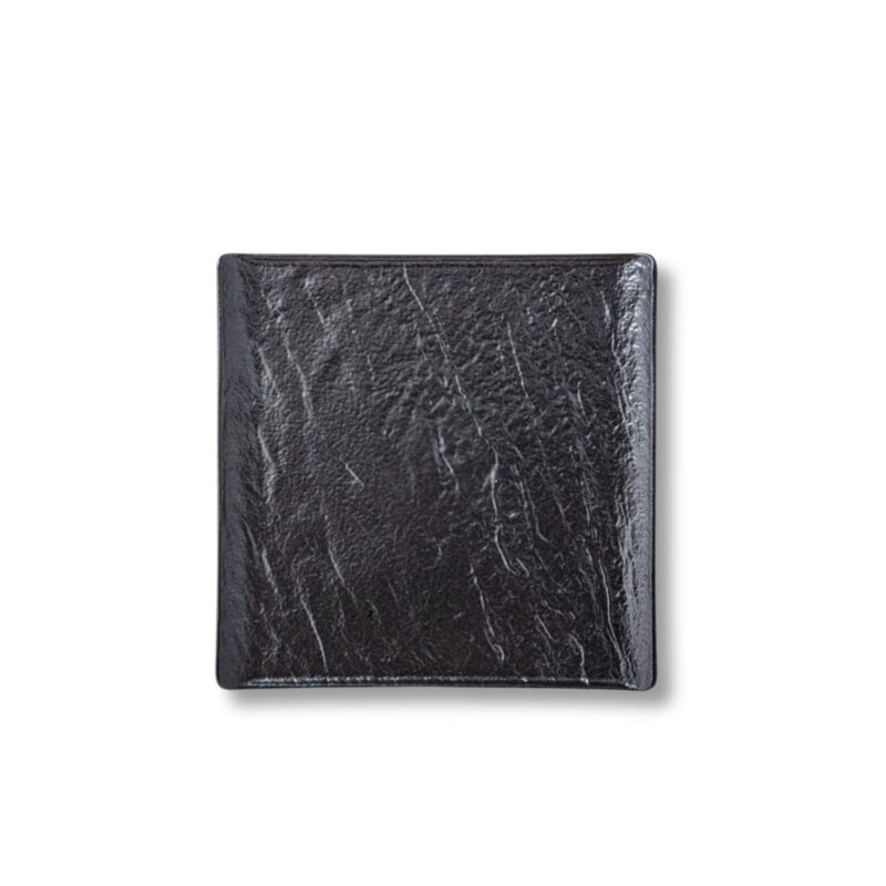 Square plate black matte porcelain 13x13 cm WL-661104/A