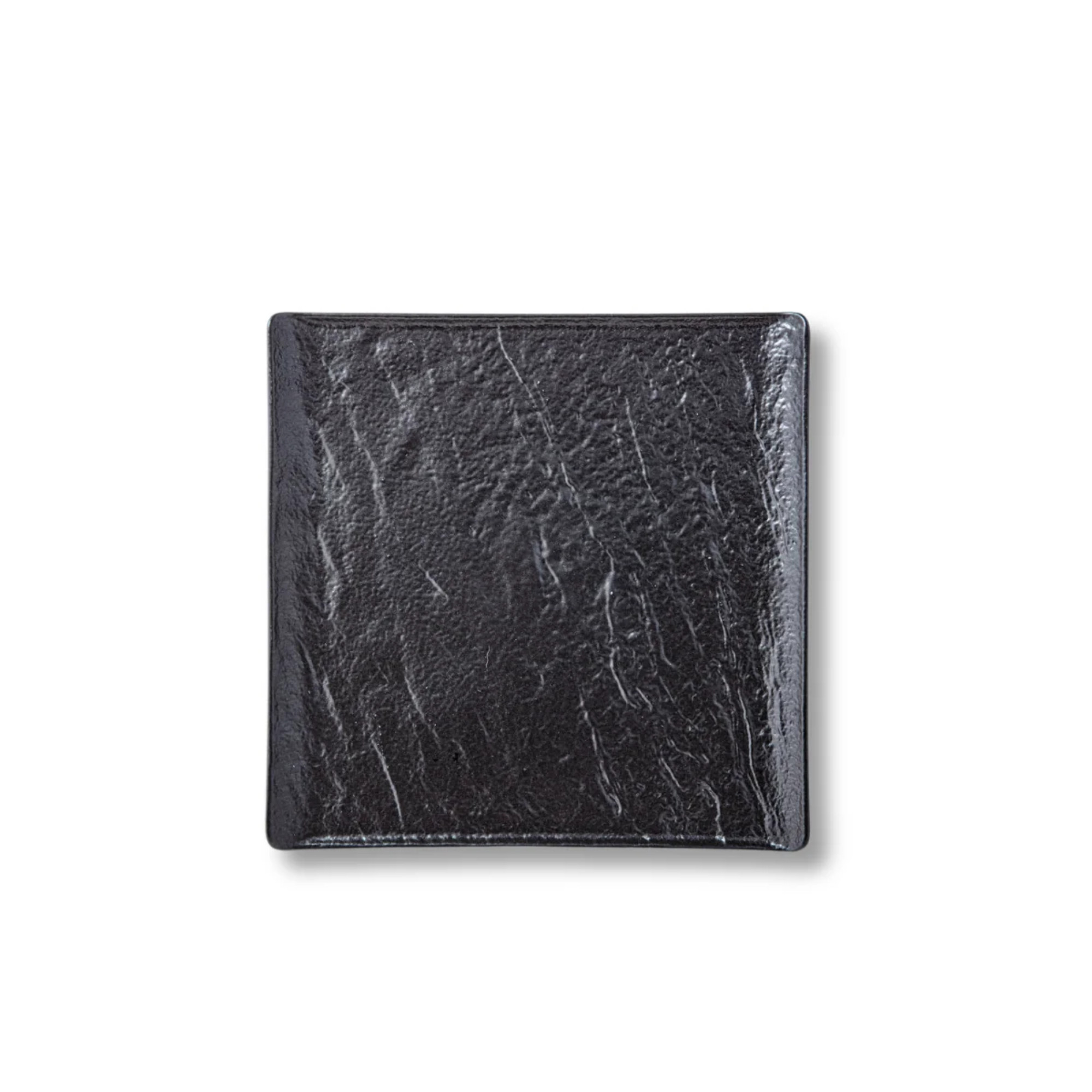 Square plate black matte porcelain 13x13 cm WL-661104/A