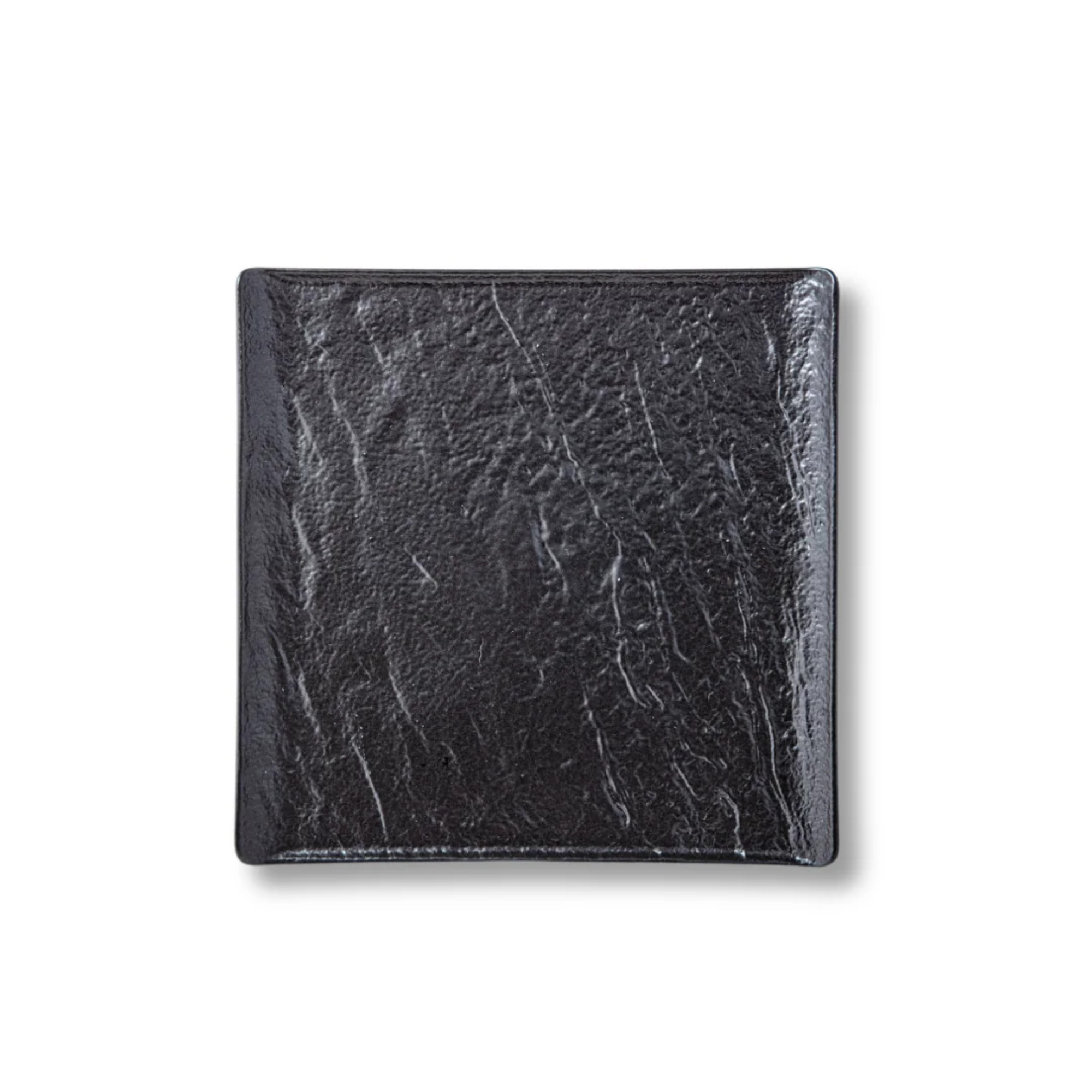 Square plate black matte porcelain 17x17 cm WL-661105/A