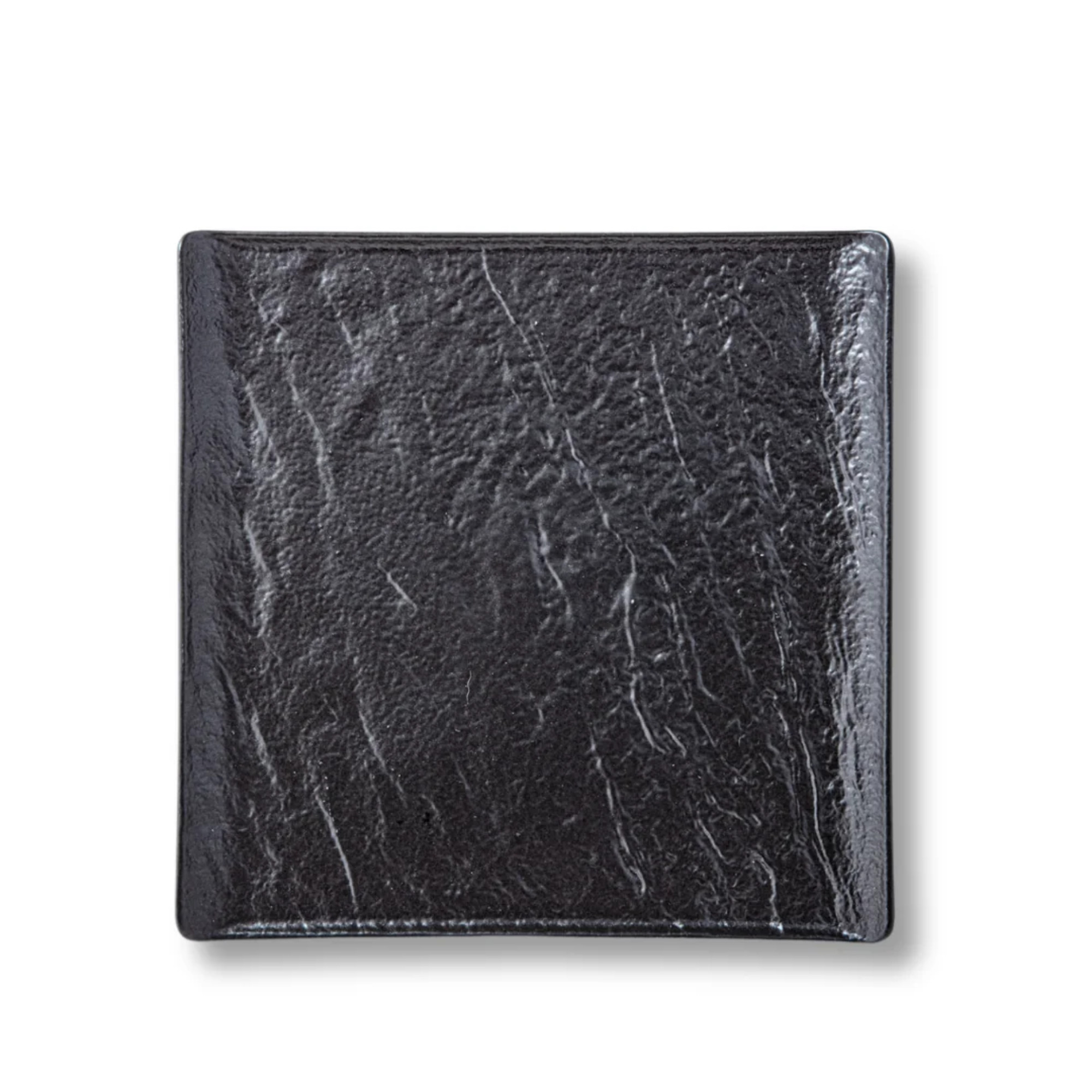 Square plate black matte porcelain 21.5x21.5 cm WL-661106/A
