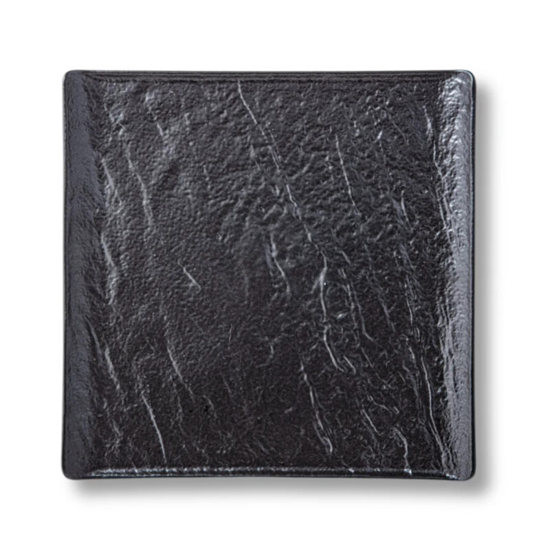 Square plate black matte porcelain 27x27 cm WL-661107/A
